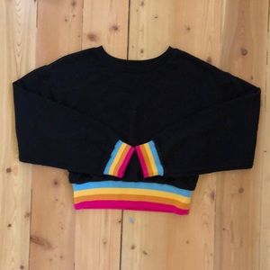 Black Cropped Forever 21 Sweater